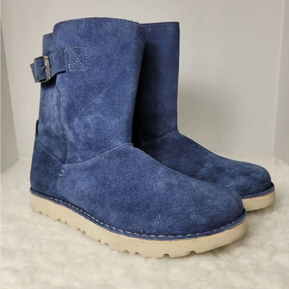 Birkenstock Womens Boots Size 37 EUR 6.5 US Westford, VL Dark Blue Suede Shoes - Picture 1 of 9